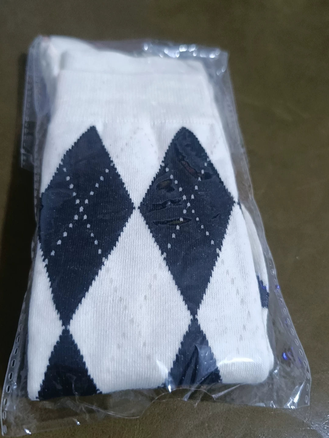 Vintage Argyle Crew Socks for Women | Retro Patterned Mid-Calf Socks