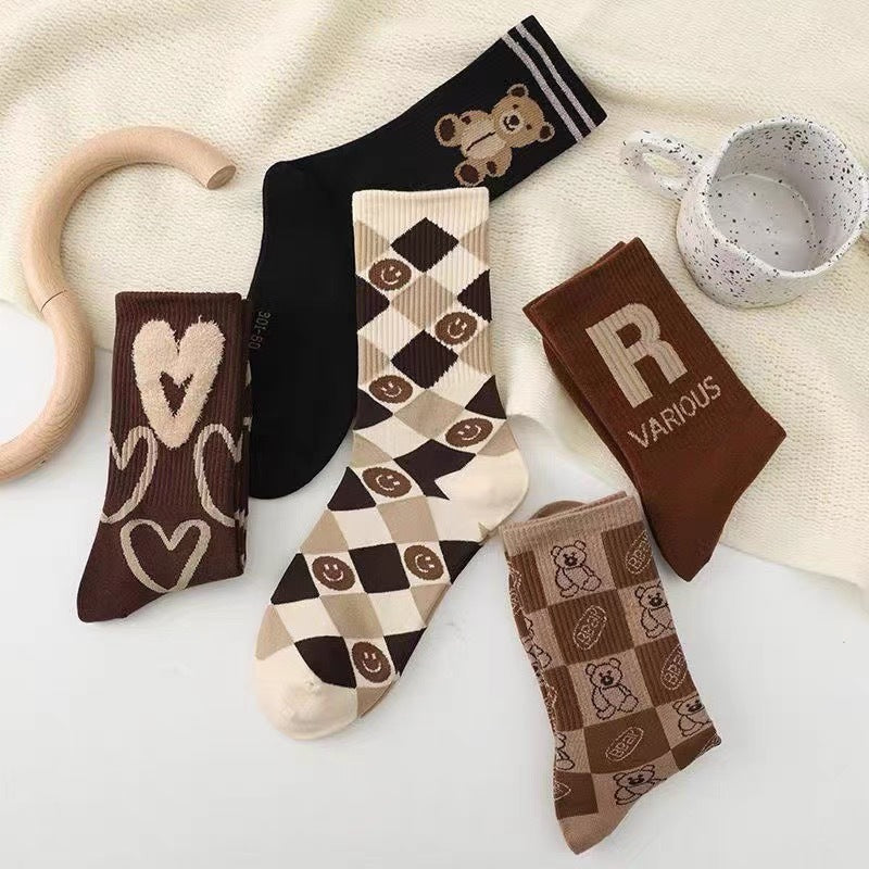 Cozy Patterned Crew Socks for Women | Warm Winter Socks
