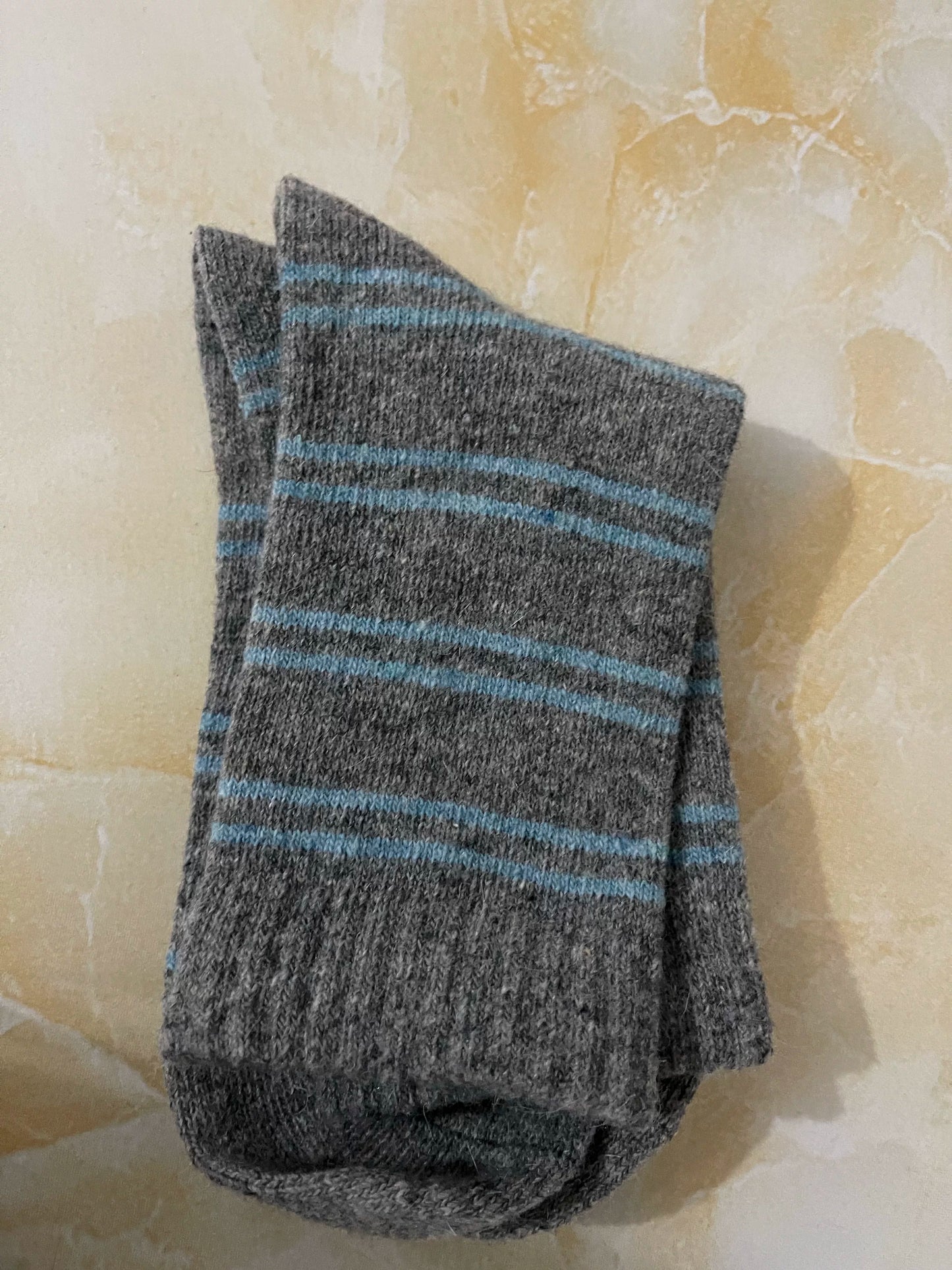 Cozy Wool Striped Crew Socks | Warm Winter Socks for Women