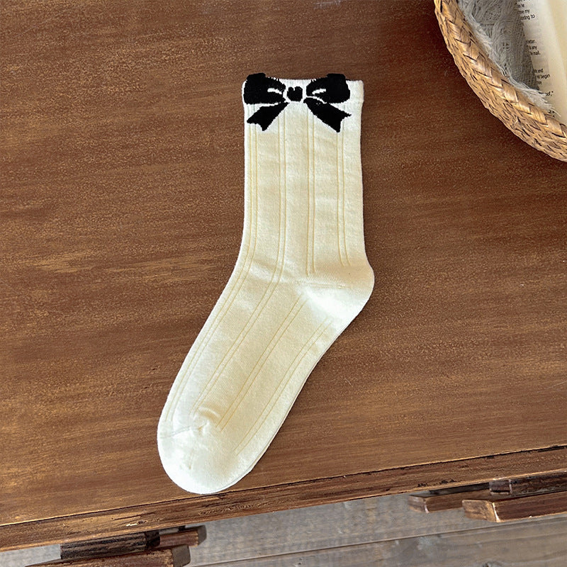 Cute Cotton Crew Socks for Women | Patterned Fall Winter Socks