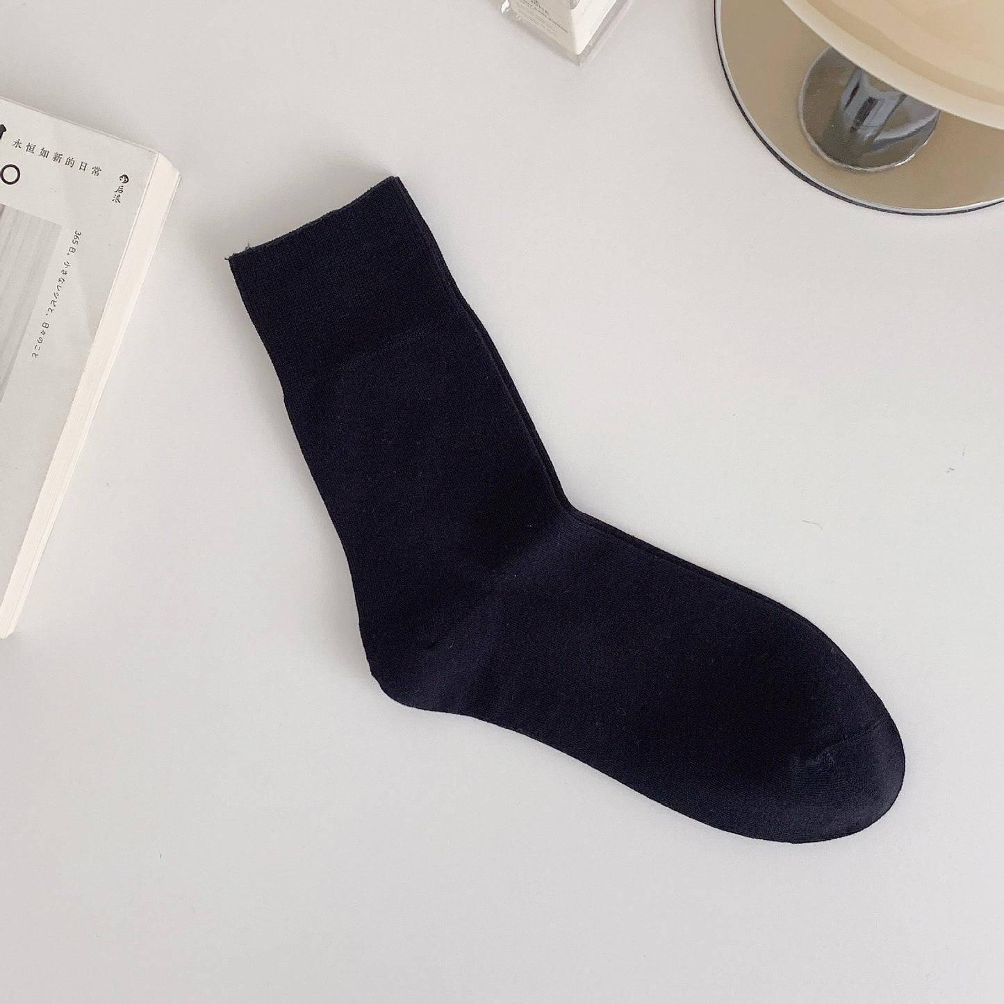 Seamless Cotton Crew Socks for Women | Loose Top Everyday Socks
