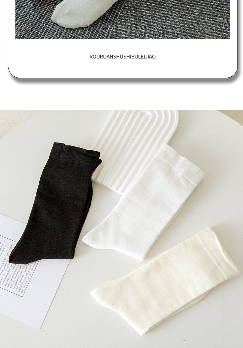 Soft Cotton Women's Crew Socks | Mid-Calf Casual Everyday Socks