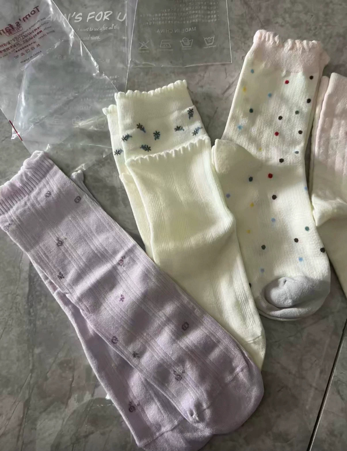 Speckled Cotton Crew Socks for Women | Everyday Mid Calf Socks