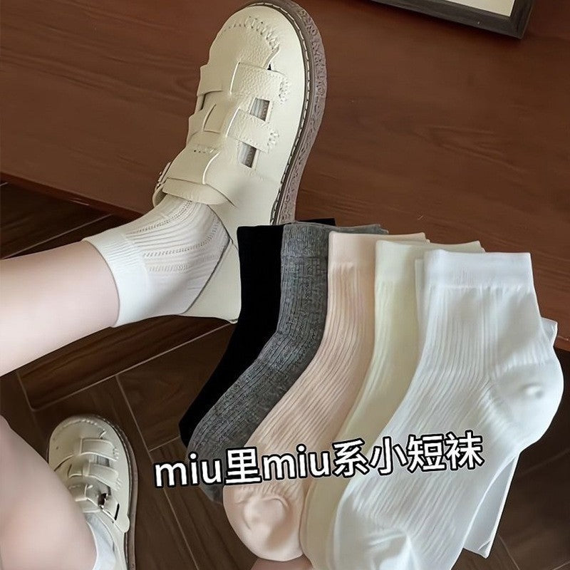 Breathable Mesh Ankle Socks for Women | Summer Thin Solid Socks