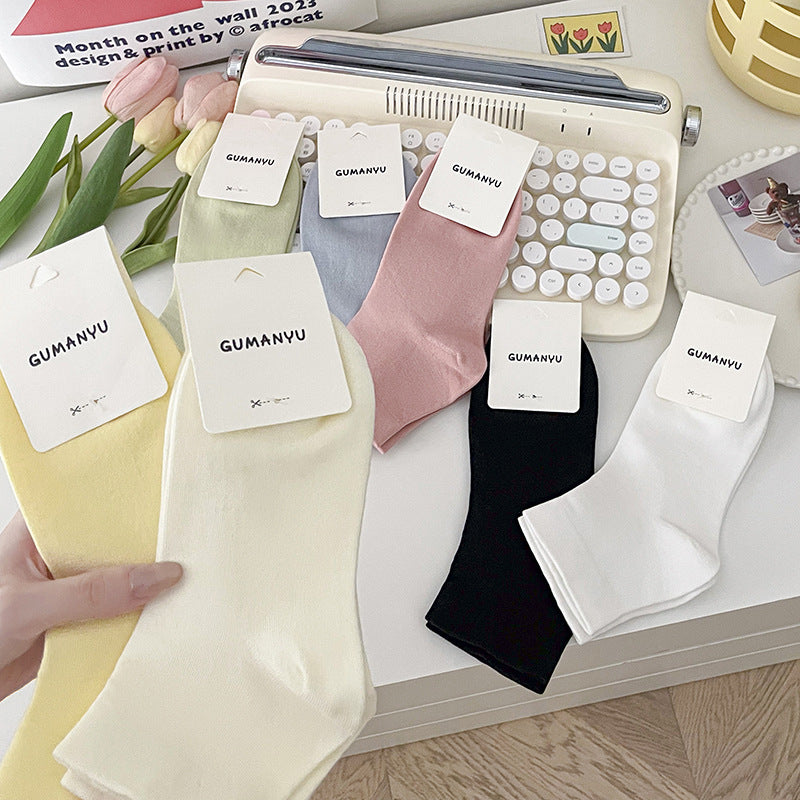 Loose Top Cotton Crew Socks | Maternity Postpartum Socks for Women