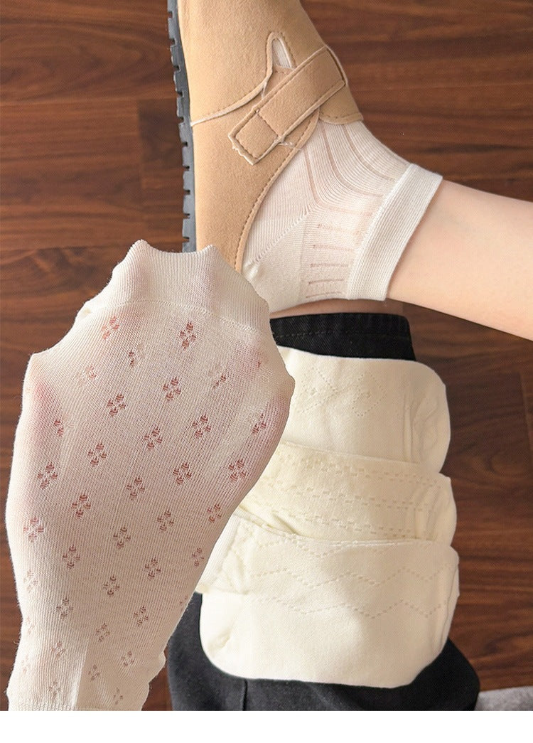 Breathable Mesh Ankle Socks for Women | Summer Ballet Style