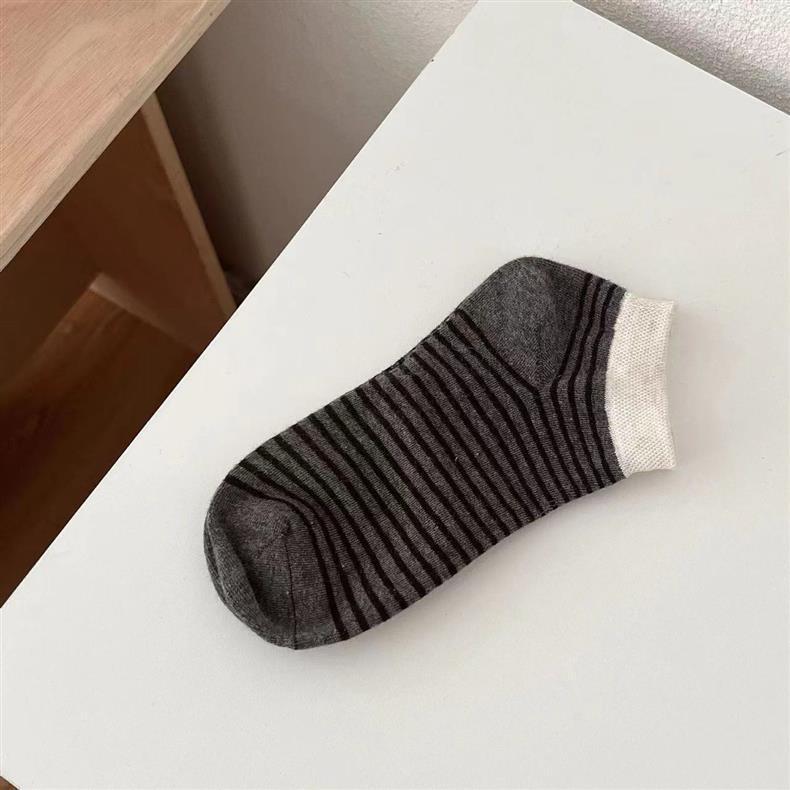 Striped Ankle Socks for Women | Color Block Cotton Casual Socks