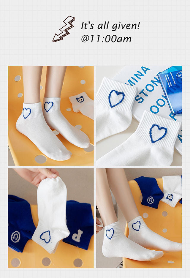 Trendy Ankle Socks for Women | Cotton Breathable Casual Summer Socks
