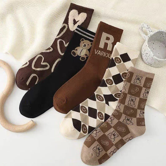 Cozy Patterned Crew Socks for Women | Warm Winter Socks