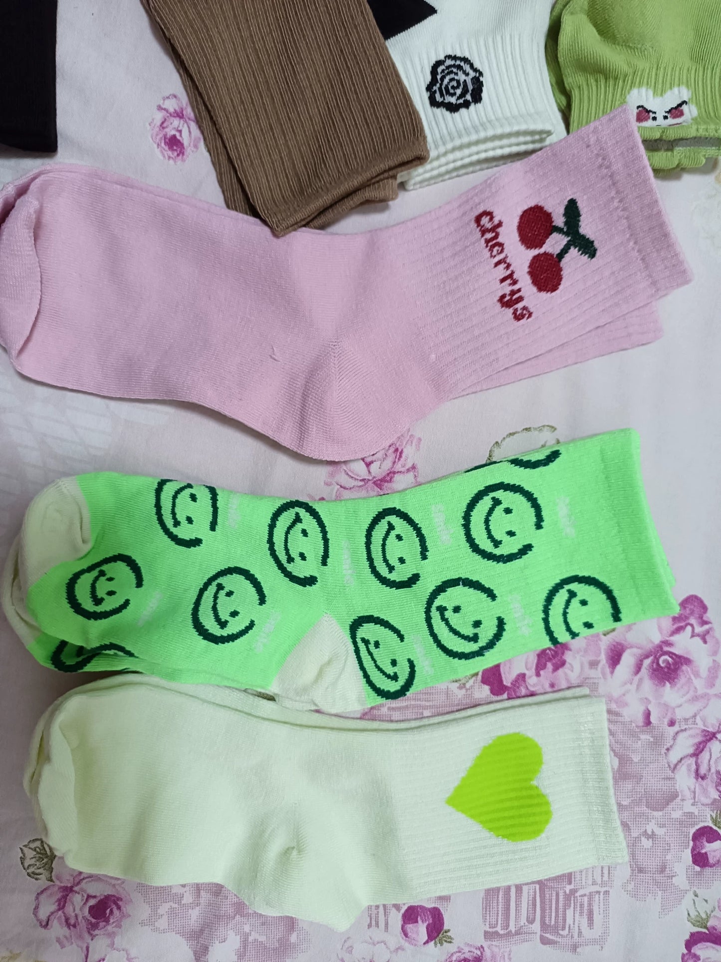 Cute Novelty Crew Socks for Women | Sweet Patterned Cotton Socks
