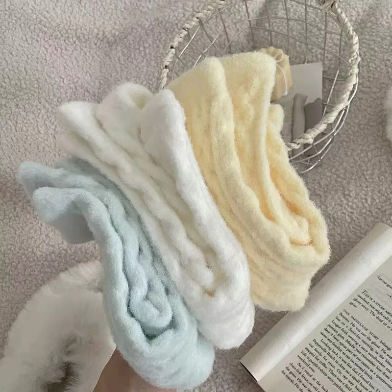 Cozy Fuzzy Crew Socks for Women | Warm Thick Winter Lounge
