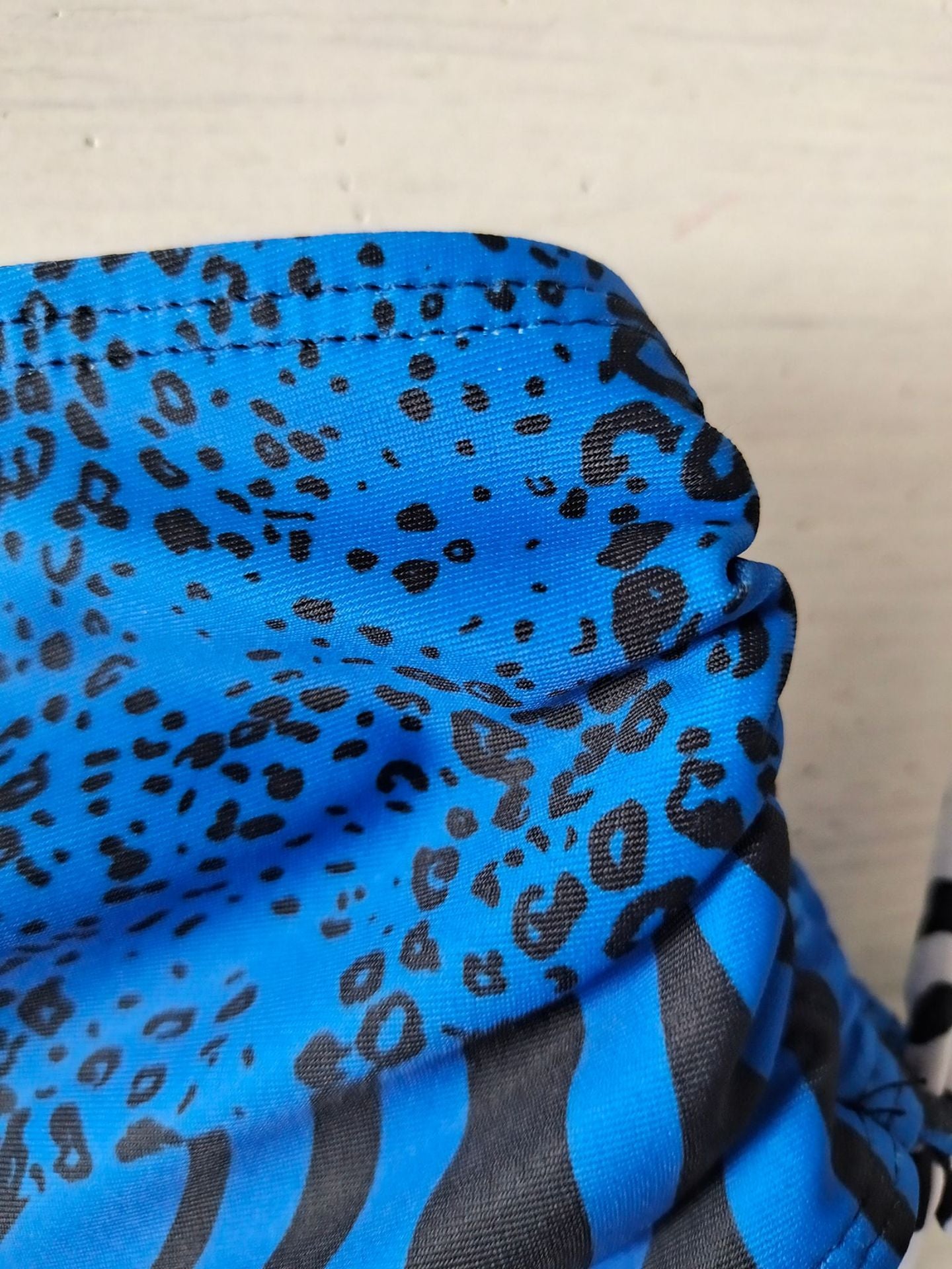 Plus Size Mixed Print Halter Bikini | Women's Blue Beach Swimwear