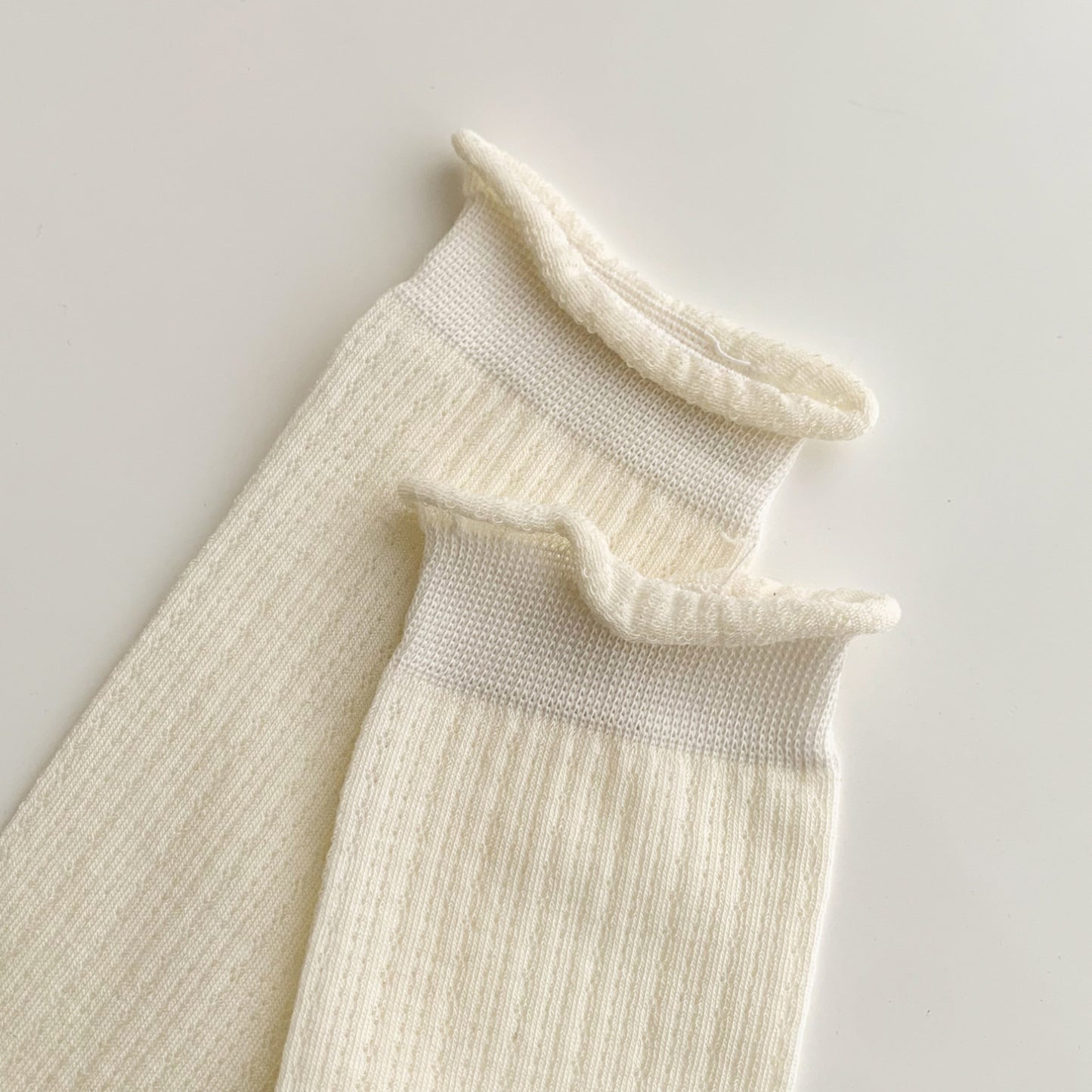 Sheer Cotton Crew Socks | Thin Summer Mid-Calf for Women