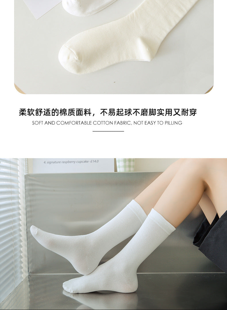 Soft Cotton Women's Crew Socks | Mid-Calf Casual Everyday Socks