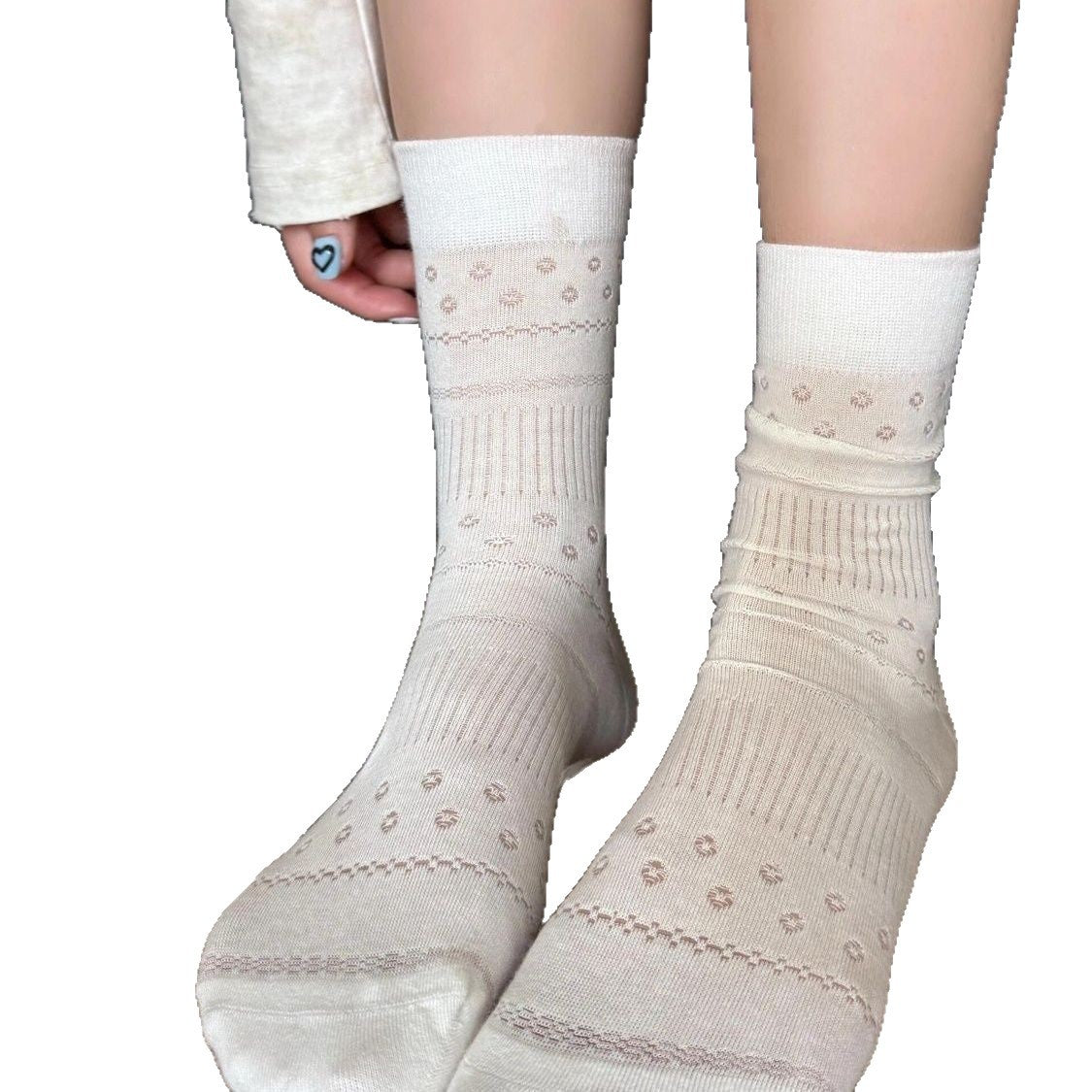 Breathable Mesh Crew Socks for Women | Lightweight Summer Socks