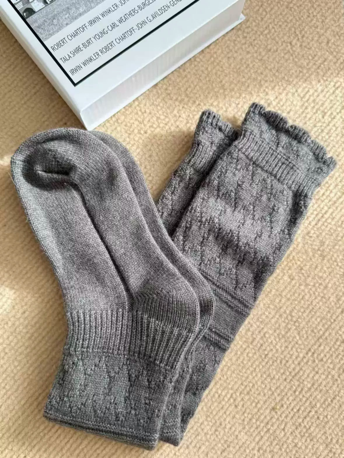 Cozy Cotton Calf Socks for Women | Warm Winter Knit Socks