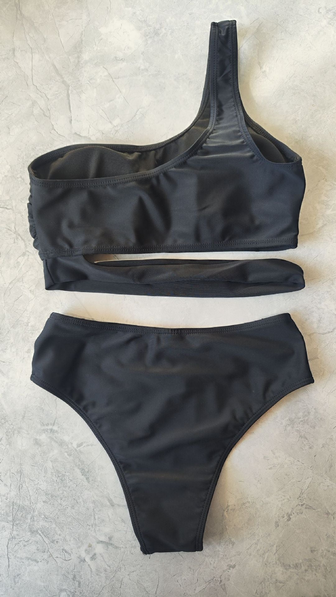 One-Shoulder Cutout Two-Piece Bikini | Sexy Women's Beach Swimwear