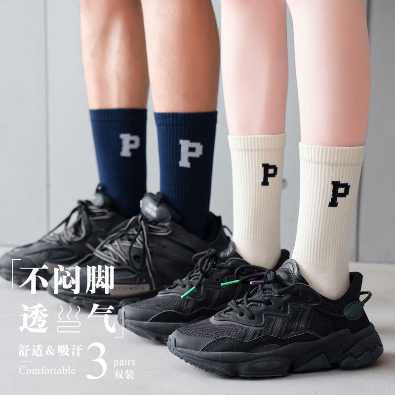 Breathable Cotton Crew Socks | Moisture Wicking Unisex Athletic Socks