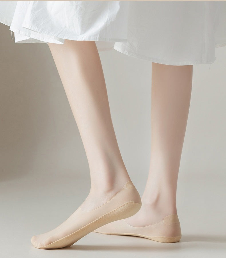 Ultra-Thin No Show Socks for Women | Non-Slip Invisible Summer Socks