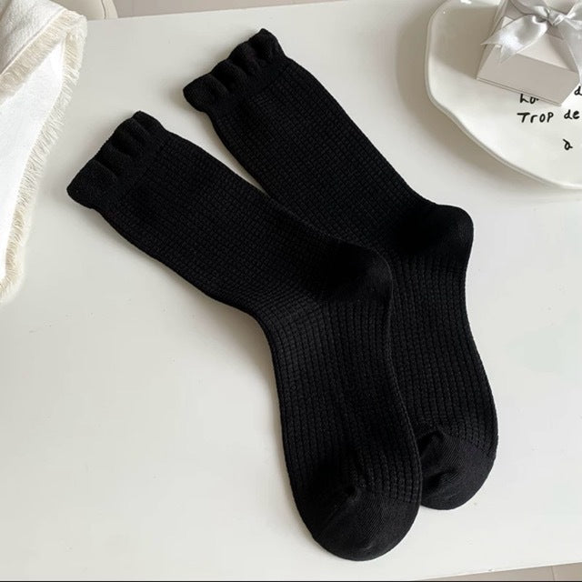 Cotton Bow Crew Socks for Women | Balletcore Casual Socks