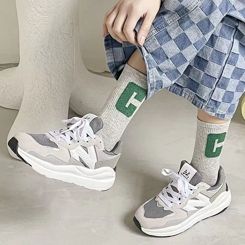 Trendy C Logo Crew Socks for Women | Soft Everyday Casual Socks