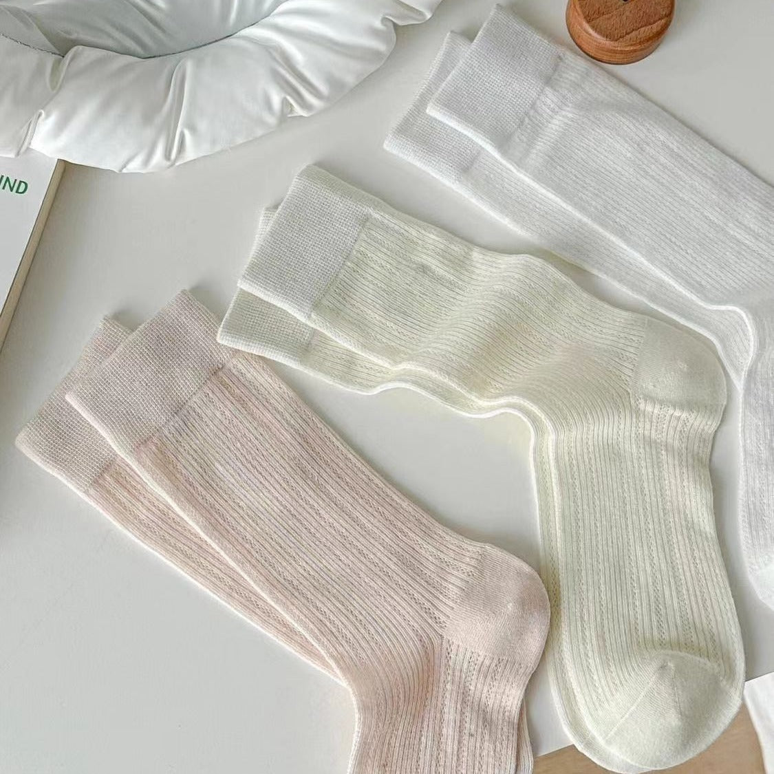 Breathable Mesh Crew Socks | Ballet Slouch Socks for Women