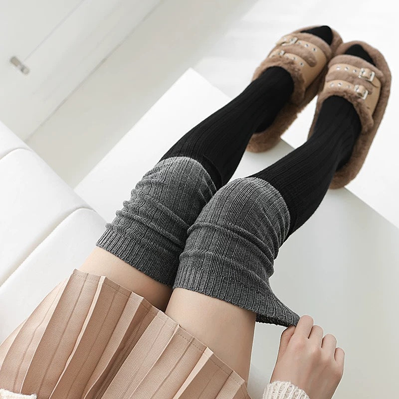 Color Block Striped Over-the-Knee Thigh High Socks For Women