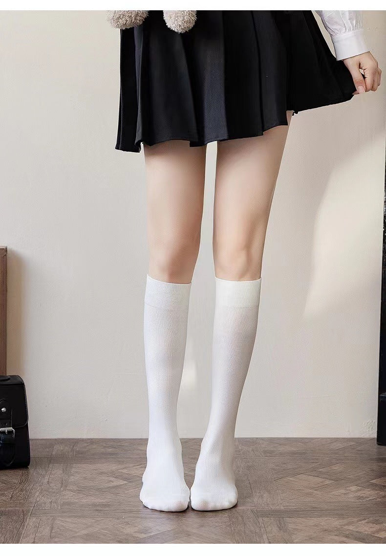 Women's Solid Long Socks | Calf & Over-the-Knee JK Socks
