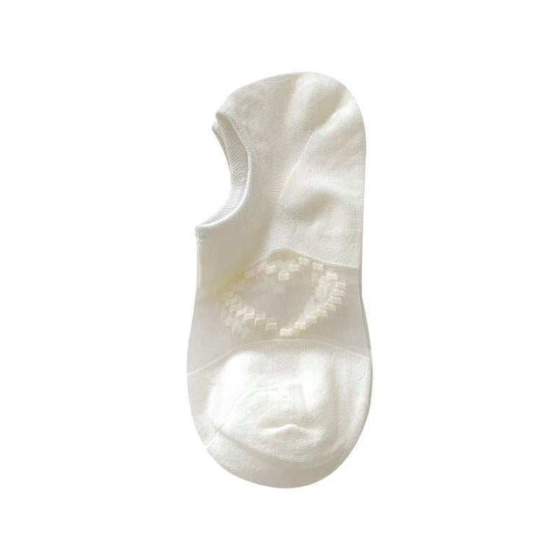 Sheer White No-Show Socks for Women | Ultra Breathable Summer Socks