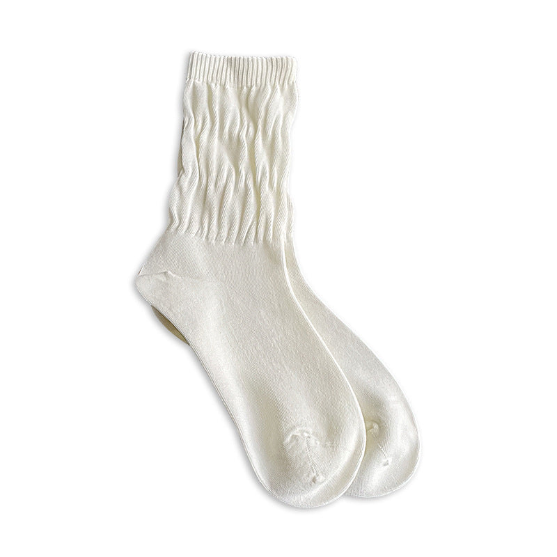 Slouchy Solid Crew Socks | Cozy Casual Socks for Women