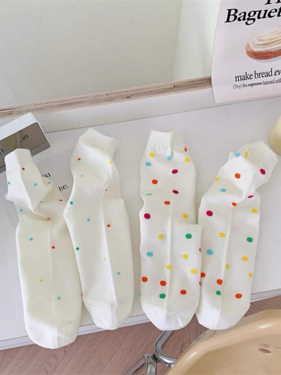Cute Cotton Crew Socks for Women | Colorful Dopamine Patterned Socks