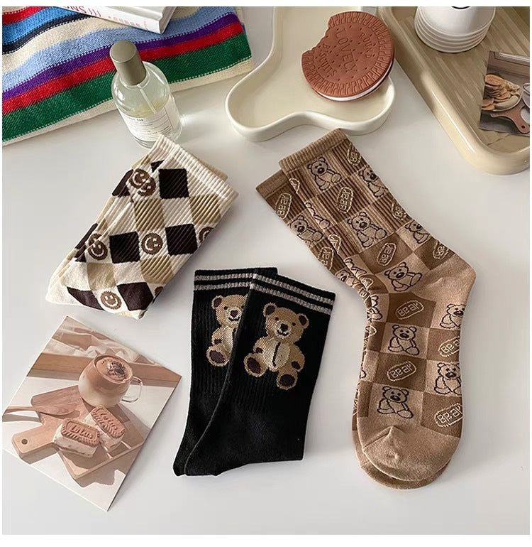 Cozy Patterned Crew Socks for Women | Warm Winter Socks