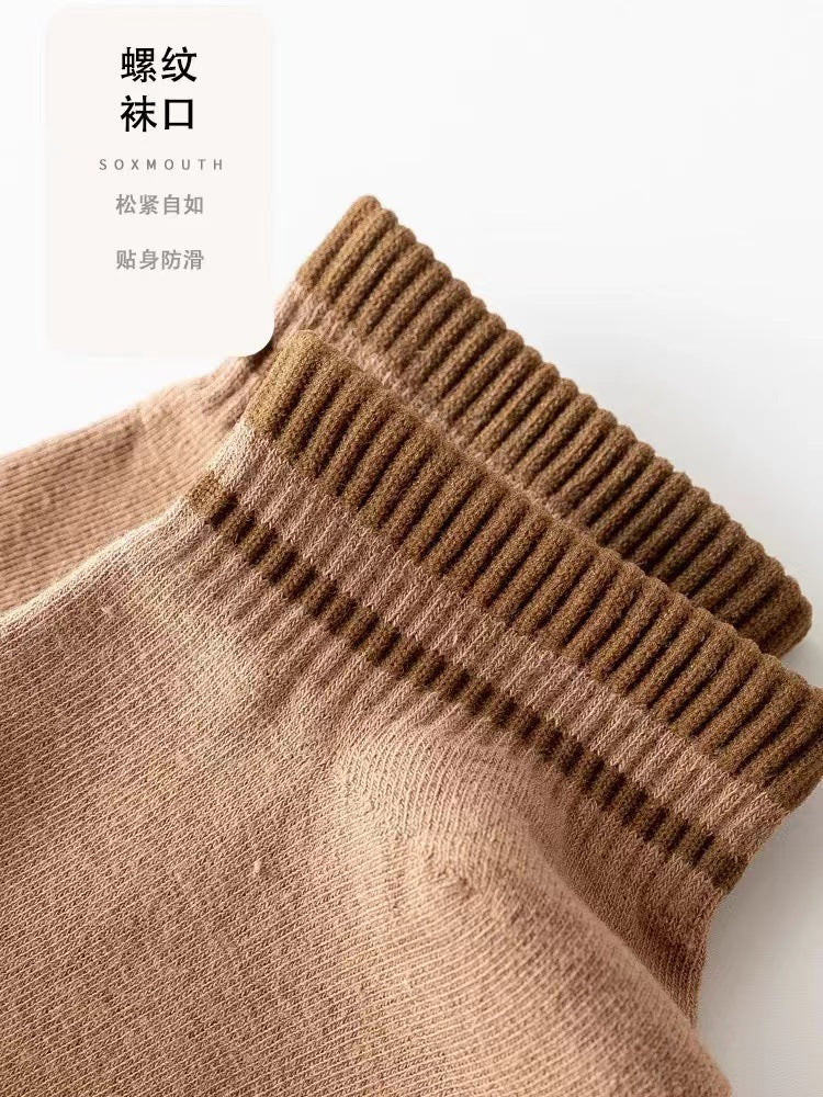 Striped Ankle Socks for Women | Breathable Cotton Casual Summer Socks