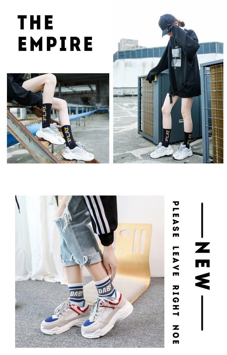 Trendy Graphic Crew Socks | Unisex Cotton Athletic Basketball Socks