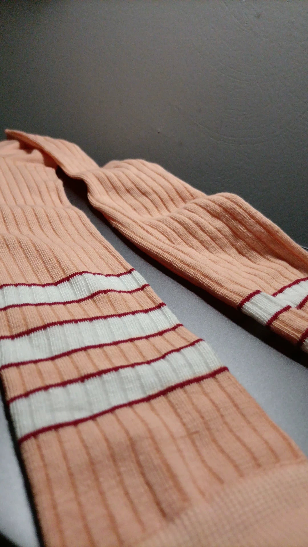 Pink Striped Knee High Socks | Women's Preppy Patterned Calf Socks
