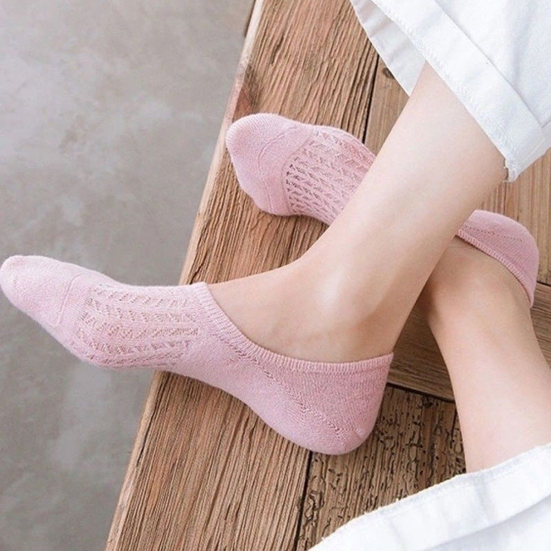 Non-Slip No Show Socks for Women | Breathable Invisible Summer Socks