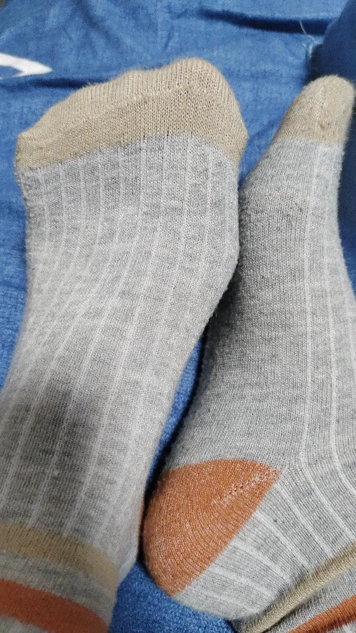 Striped Cotton Crew Socks for Women | Warm Fall Winter Casual Socks