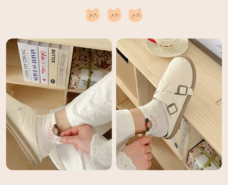 Cute Cartoon Cotton Ankle Socks for Women | Breathable Summer Socks