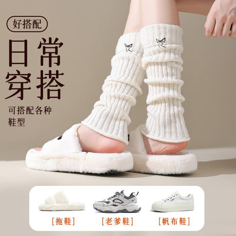 Cozy Bow Slouch Calf Socks | Warm Winter Leg Warmers for Women