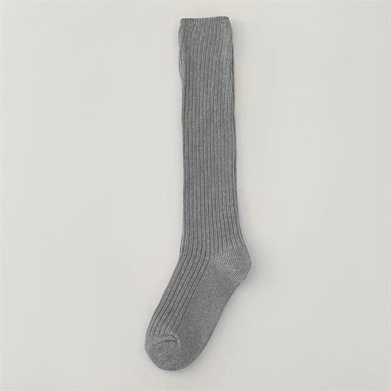 Slouch Knee High Crew Socks | Vertical Striped Slimming Socks for Women