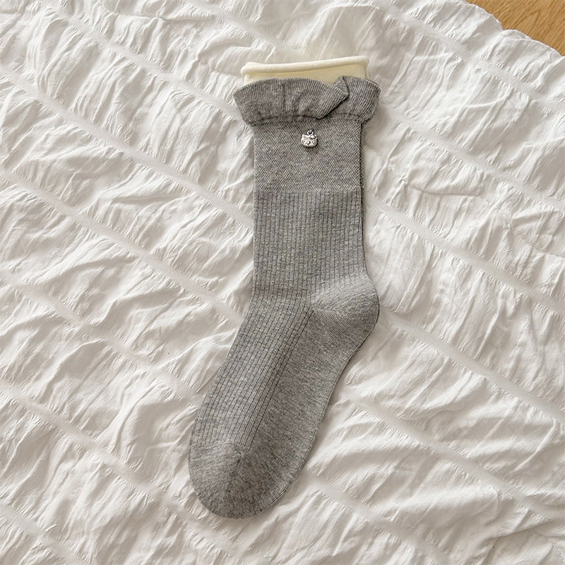 Women's Cotton Hello Kitty Novelty Crew Socks | Seamless