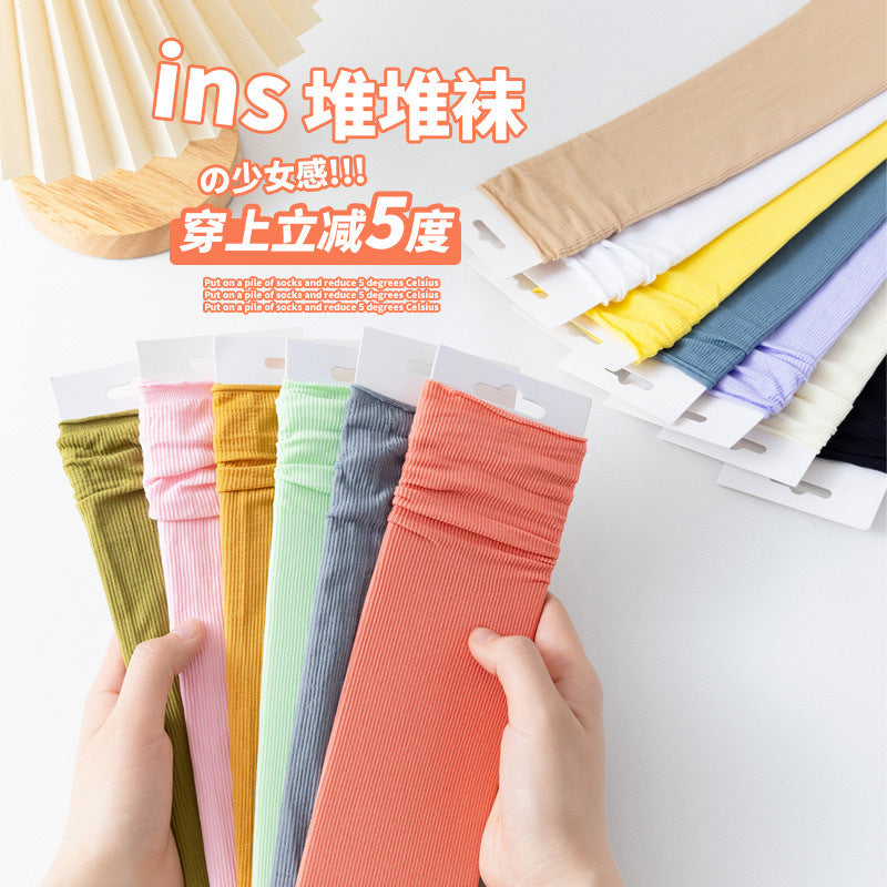 Thin Ice Silk Slouch Crew Socks for Women | Cool Summer Socks