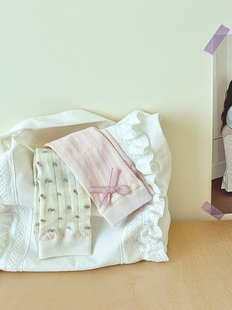 Seamless Cotton Crew Socks for Women | Fresh Pastel Slouch Socks