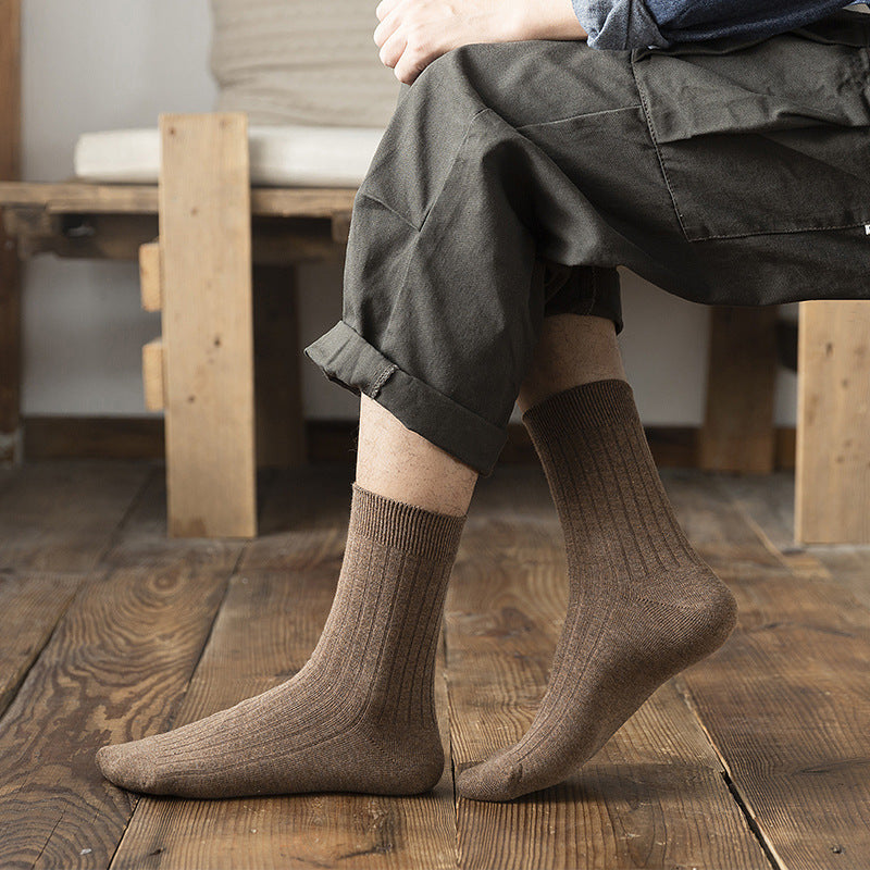 Combed Cotton Crew Socks for Men | Breathable Moisture-Wicking