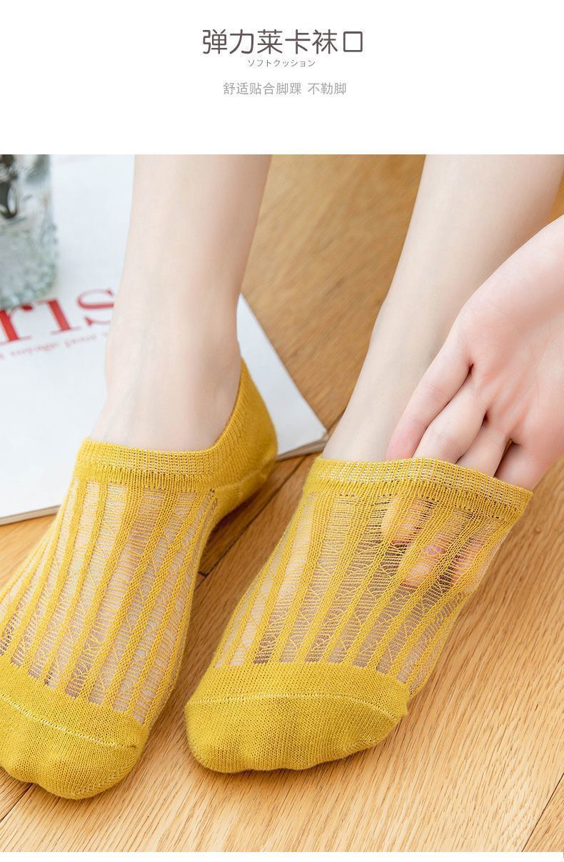Non-Slip No Show Socks for Women | Breathable Invisible Summer Socks