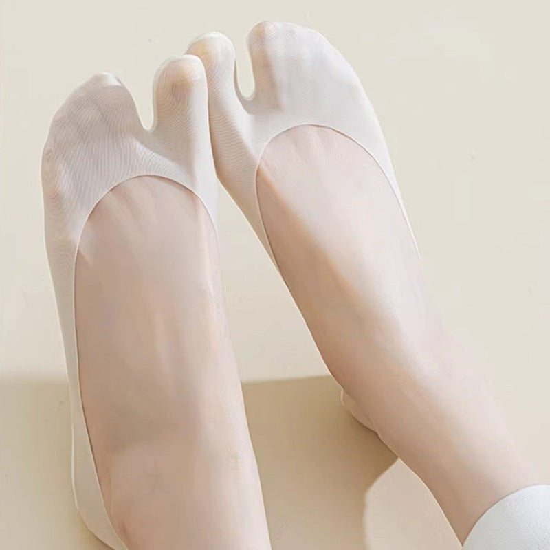 Women's Split Toe No Show Socks | Non Slip Invisible Summer Socks