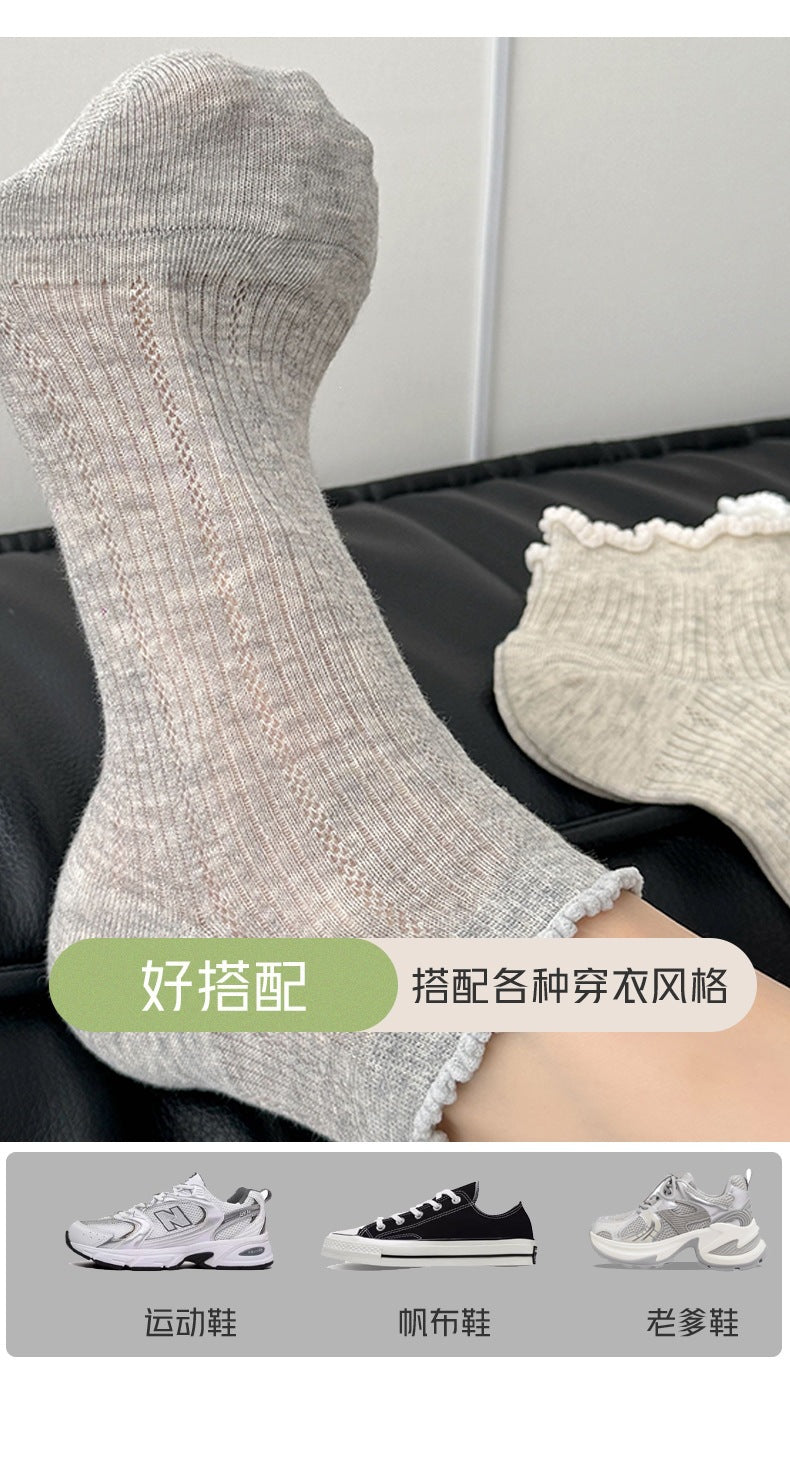 Breathable Mesh Ankle Socks for Women | Thin Summer Socks