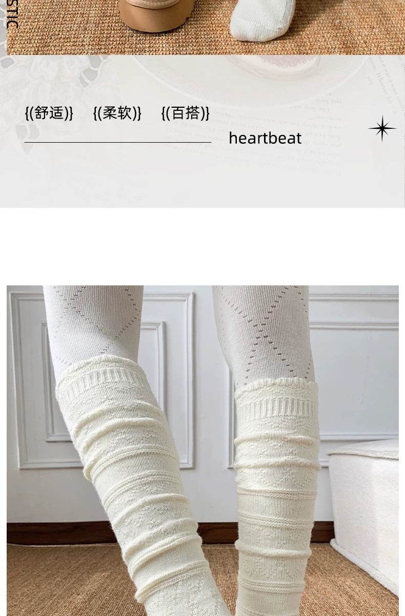 Cozy Cotton Calf Socks for Women | Warm Winter Knit Socks