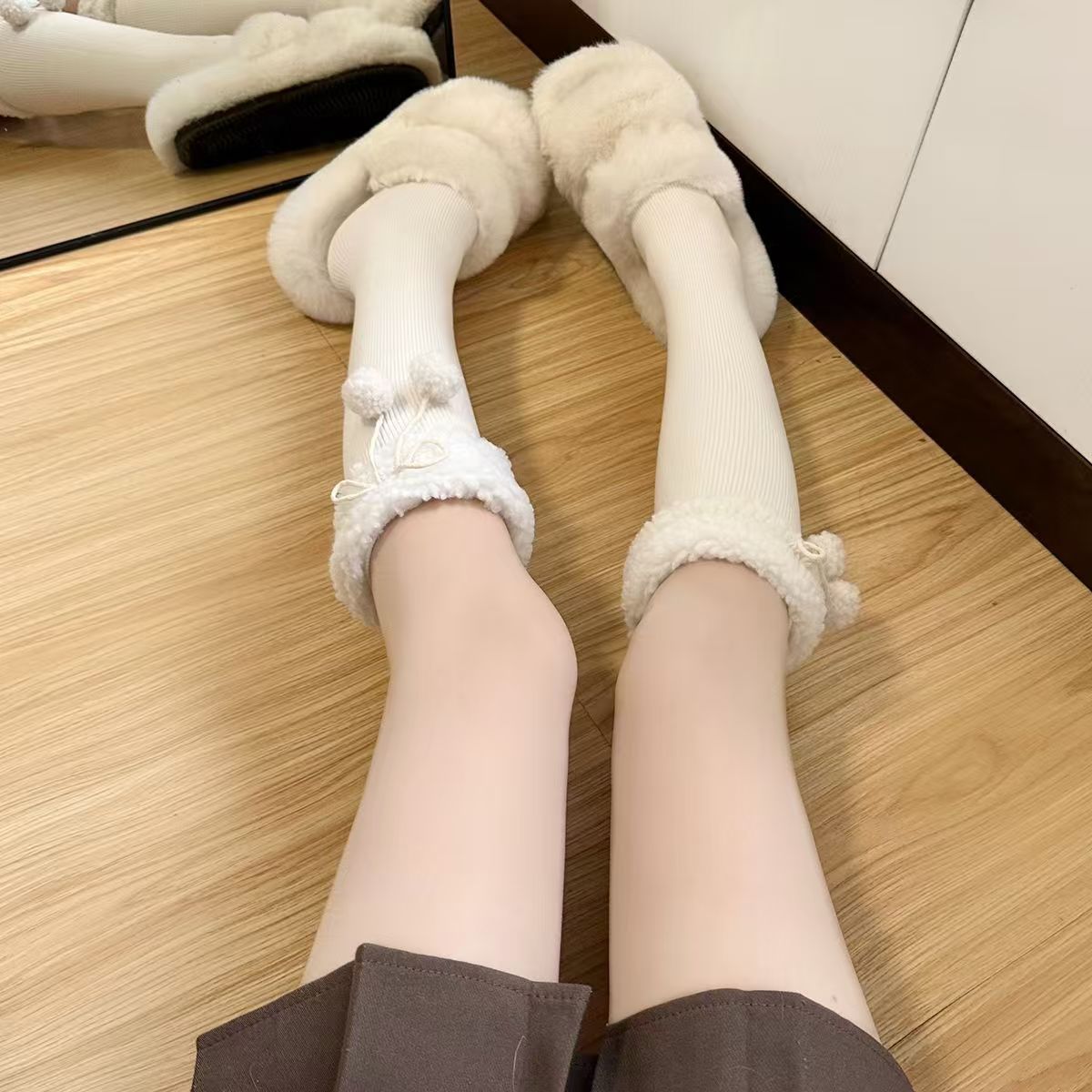 Fleece Lined Cozy Winter Socks for Women | Warm Knee High