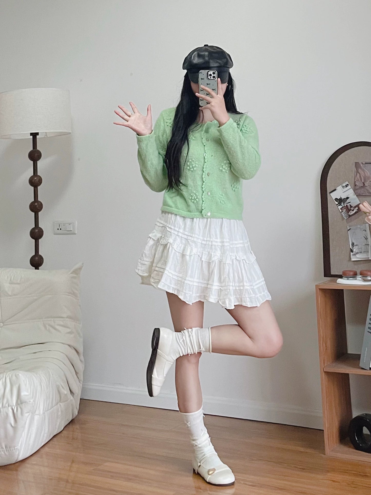 Bow Accent Slouch Socks | Thin Summer Calf Socks for Women